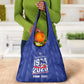 Personalized Afro Haiti Football Grocery Bag Les Grenadiers Made History Once Again Blue Color - African Pride