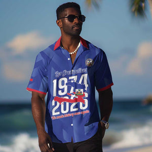 Personalized Afro Haiti Football Hawaiian Shirt Les Grenadiers Made History Once Again Blue Color LT14