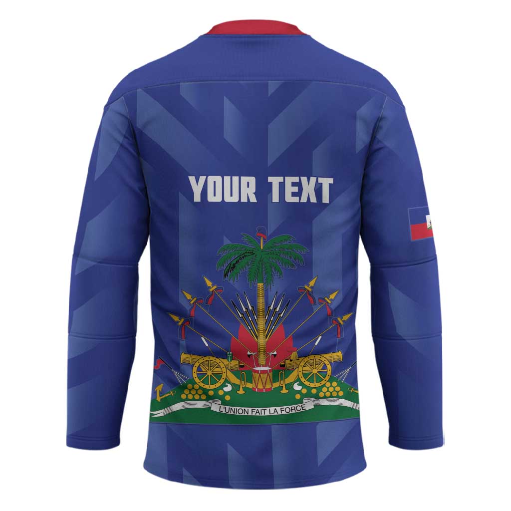 Personalized Haiti Football Hockey Jersey Les Grenadiers Made History Once Again Blue Color