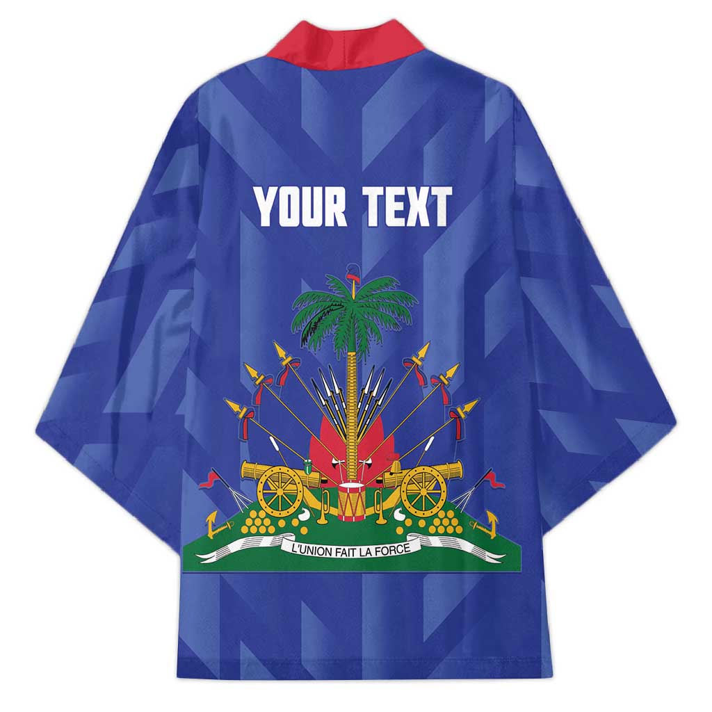 Personalized Haiti Football Kimono Les Grenadiers Made History Once Again Blue Color
