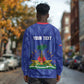 Personalized Afro Haiti Football Long Sleeve Shirt Les Grenadiers Made History Once Again Blue Color - African Pride