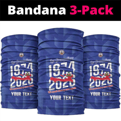 Personalized Afro Haiti Football Neck Gaiter Les Grenadiers Made History Once Again Blue Color - African Pride