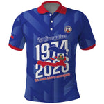 Personalized Afro Haiti Football Polo Shirt Les Grenadiers Made History Once Again Blue Color LT14