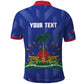 Personalized Afro Haiti Football Polo Shirt Les Grenadiers Made History Once Again Blue Color LT14