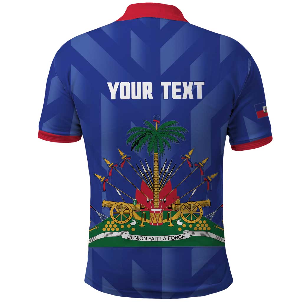 Personalized Afro Haiti Football Polo Shirt Les Grenadiers Made History Once Again Blue Color LT14