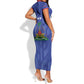 Personalized Afro Haiti Football Short Sleeve Bodycon Dress Les Grenadiers Made History Once Again Blue Color LT14