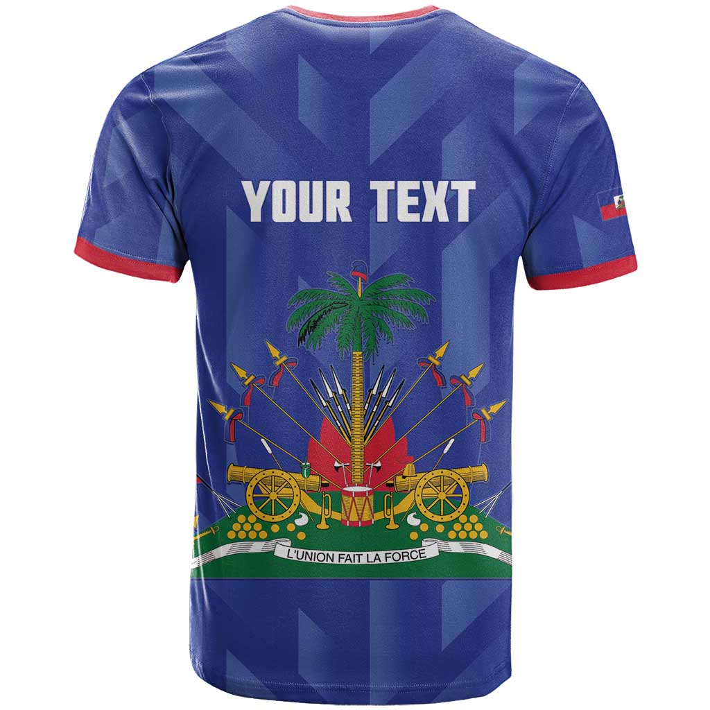 Personalized Afro Haiti Football T shirt Les Grenadiers Made History Once Again Blue Color LT14