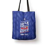 Personalized Haiti Football Tote Bag Les Grenadiers Made History Once Again Blue Color