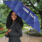 Personalized Haiti Football Umbrella Les Grenadiers Made History Once Again Blue Color