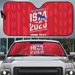 Personalized Haiti Football Auto Sun Shade Les Grenadiers Made History Once Again Red Color