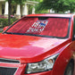 Personalized Haiti Football Auto Sun Shade Les Grenadiers Made History Once Again Red Color