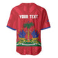 Personalized Afro Haiti Football Baseball Jersey Les Grenadiers Made History Once Again Red Color LT14