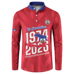 Personalized Haiti Football Button Sweatshirt Les Grenadiers Made History Once Again Red Color