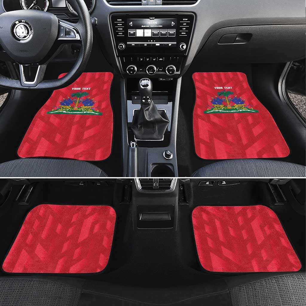 Personalized Afro Haiti Football Car Mats Les Grenadiers Made History Once Again Red Color - African Pride