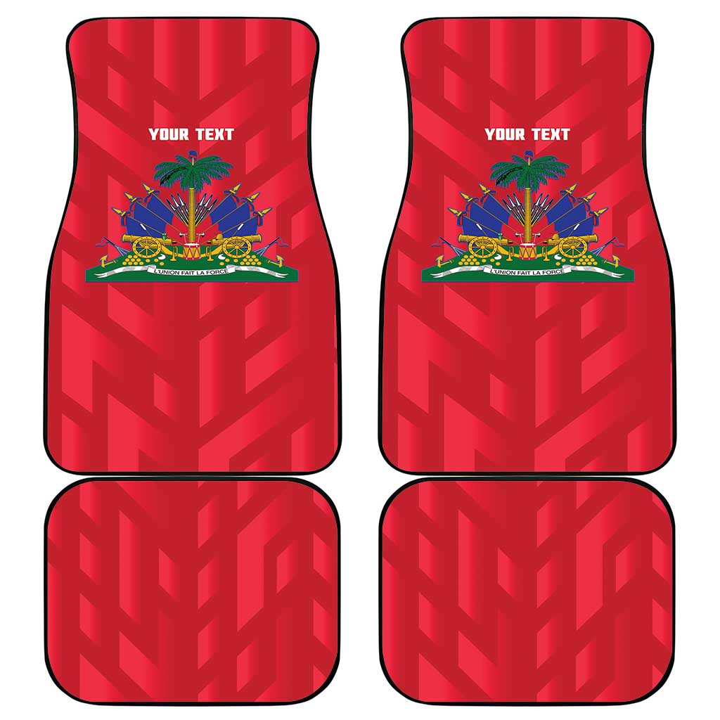 Personalized Afro Haiti Football Car Mats Les Grenadiers Made History Once Again Red Color - African Pride