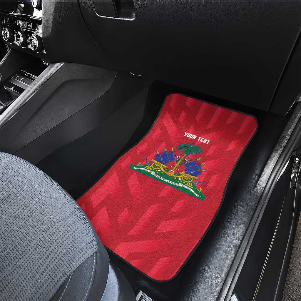 Personalized Afro Haiti Football Car Mats Les Grenadiers Made History Once Again Red Color - African Pride
