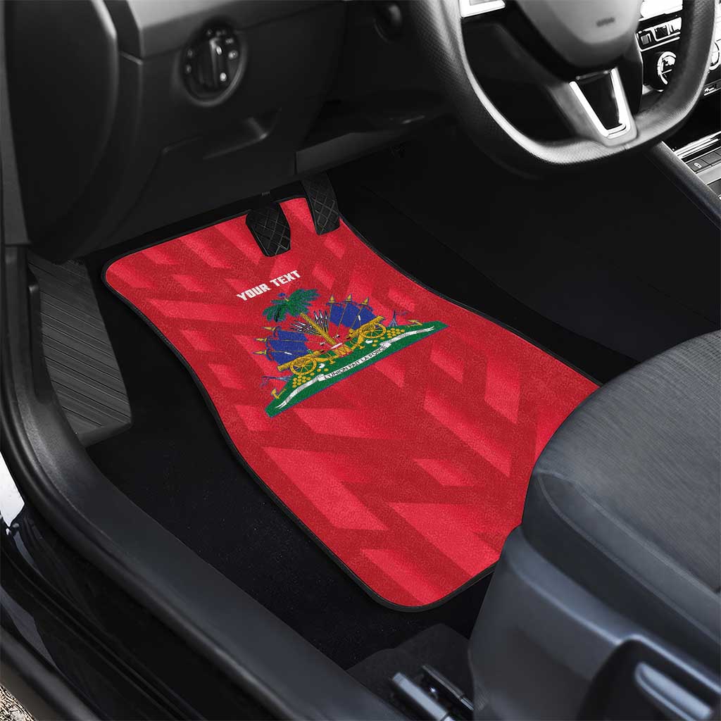Personalized Afro Haiti Football Car Mats Les Grenadiers Made History Once Again Red Color - African Pride