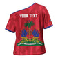 Personalized Haiti Football Cross Shoulder Shirt Les Grenadiers Made History Once Again Red Color