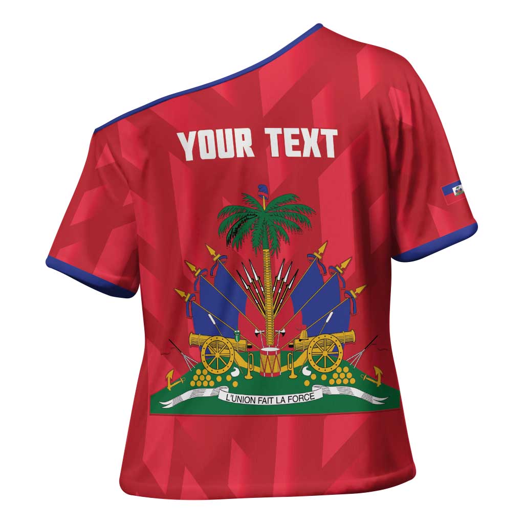 Personalized Haiti Football Cross Shoulder Shirt Les Grenadiers Made History Once Again Red Color