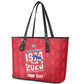 Personalized Afro Haiti Football Leather Tote Bag Les Grenadiers Made History Once Again Red Color - African Pride
