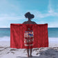 Personalized Afro Haiti Football Sarong Les Grenadiers Made History Once Again Red Color - African Pride