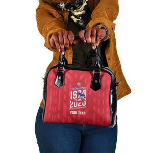 Personalized Afro Haiti Football Shoulder Handbag Les Grenadiers Made History Once Again Red Color - African Pride