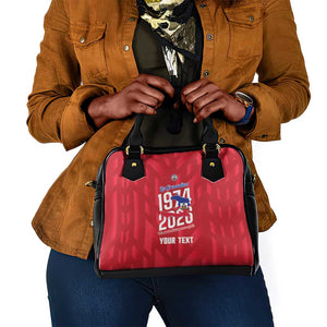 Personalized Afro Haiti Football Shoulder Handbag Les Grenadiers Made History Once Again Red Color - African Pride