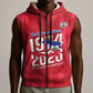Personalized Afro Haiti Football Sleeveless Zip Hoodie Les Grenadiers Made History Once Again Red Color - African Pride