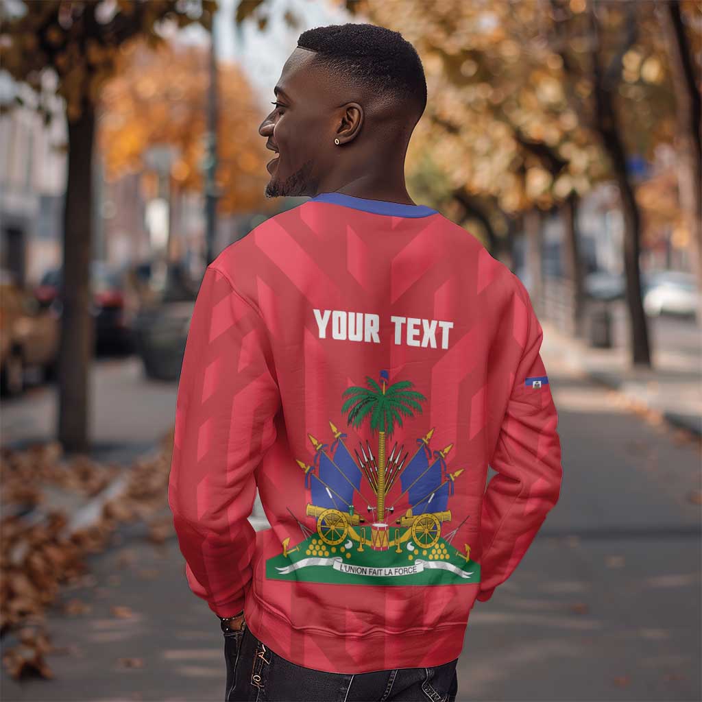 Personalized Afro Haiti Football Sweatshirt Les Grenadiers Made History Once Again Red Color - African Pride