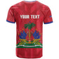 Personalized Afro Haiti Football T shirt Les Grenadiers Made History Once Again Red Color LT14