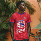 Personalized Afro Haiti Football T shirt Les Grenadiers Made History Once Again Red Color LT14