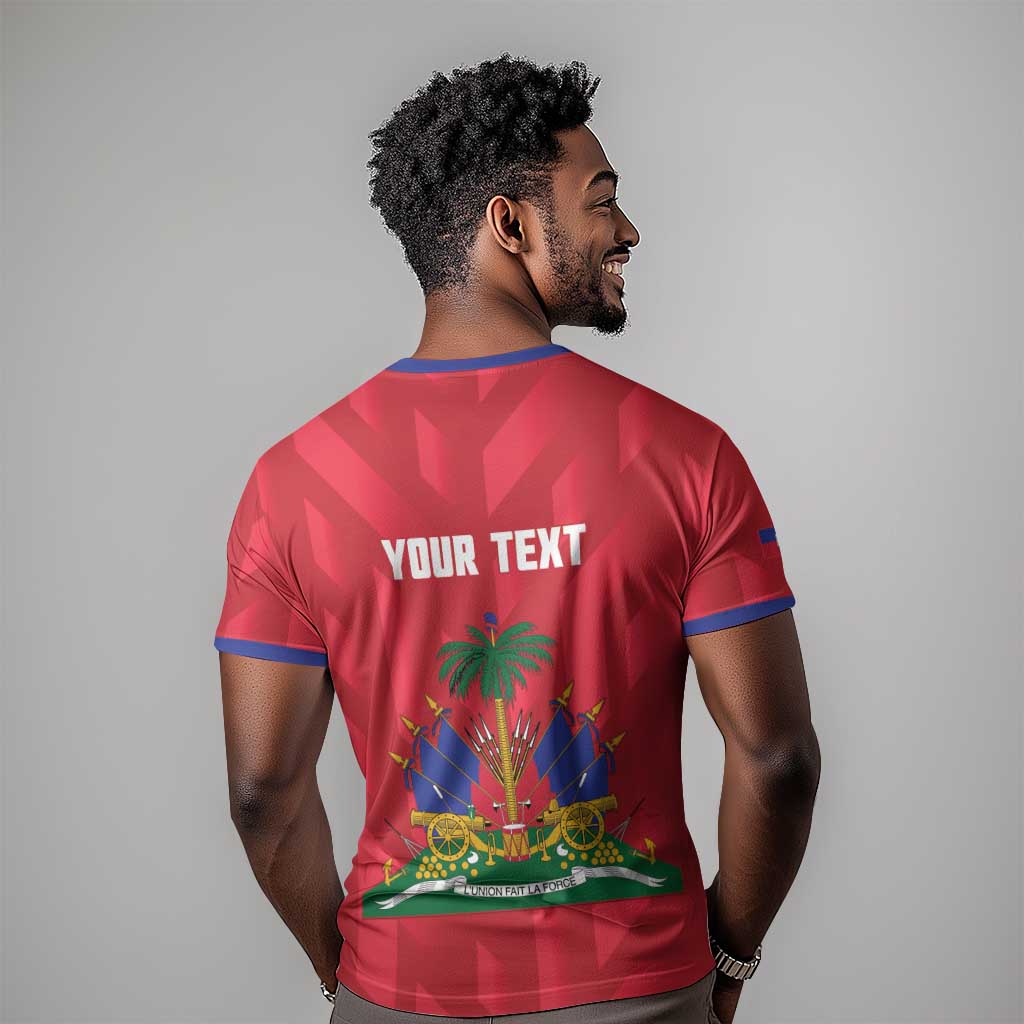 Personalized Afro Haiti Football T shirt Les Grenadiers Made History Once Again Red Color LT14