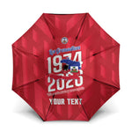 Personalized Haiti Football Umbrella Les Grenadiers Made History Once Again Red Color