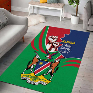 Namibia Independence Day Area Rug Coat Of Arms Curve Style