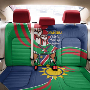 Namibia Independence Day Back Car Seat Cover Coat Of Arms Curve Style