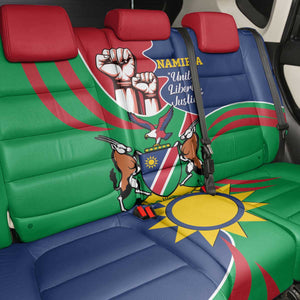 Namibia Independence Day Back Car Seat Cover Coat Of Arms Curve Style