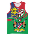Namibia Independence Day Basketball Jersey Coat Of Arms Curve Style LT14