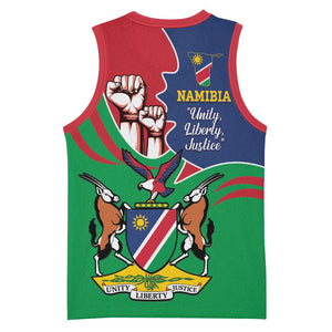 Namibia Independence Day Basketball Jersey Coat Of Arms Curve Style LT14