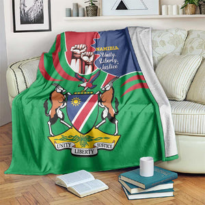 Namibia Independence Day Blanket Coat Of Arms Curve Style