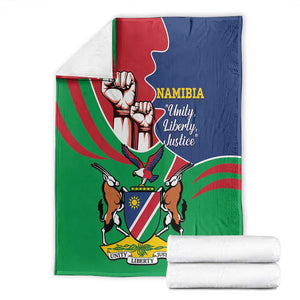 Namibia Independence Day Blanket Coat Of Arms Curve Style