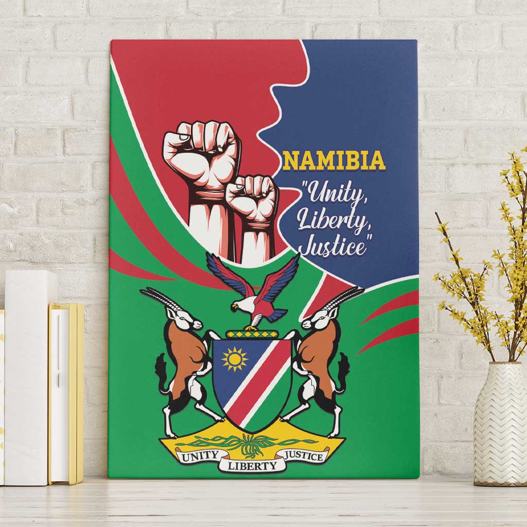 Namibia Independence Day Canvas Wall Art Coat Of Arms Curve Style