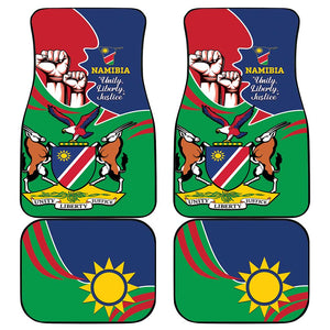 Namibia Independence Day Car Mats Coat Of Arms Curve Style