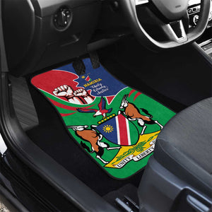 Namibia Independence Day Car Mats Coat Of Arms Curve Style