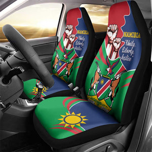 Namibia Independence Day Car Seat Cover Coat Of Arms Curve Style