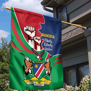 Namibia Independence Day Garden Flag Coat Of Arms Curve Style