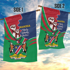 Namibia Independence Day Garden Flag Coat Of Arms Curve Style