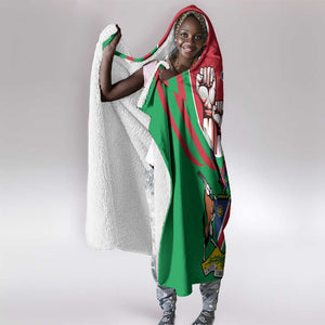 Namibia Independence Day Hooded Blanket Coat Of Arms Curve Style