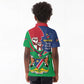 Namibia Independence Day Kid Polo Shirt Coat Of Arms Curve Style