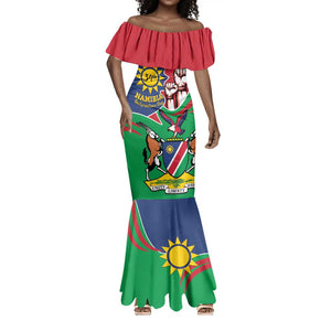 Namibia Independence Day Mermaid Dress Coat Of Arms Curve Style