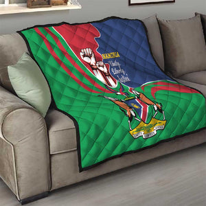 Namibia Independence Day Quilt Coat Of Arms Curve Style